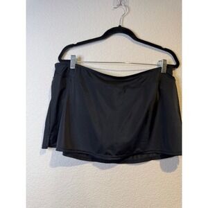 Jantzen Womens Black Swim Skirt Skort Attached Brief Size 14 JZSS8334